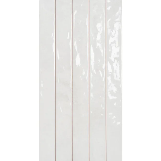 Ponto White Stone Look Gloss Ceramic Tile 316x600mm