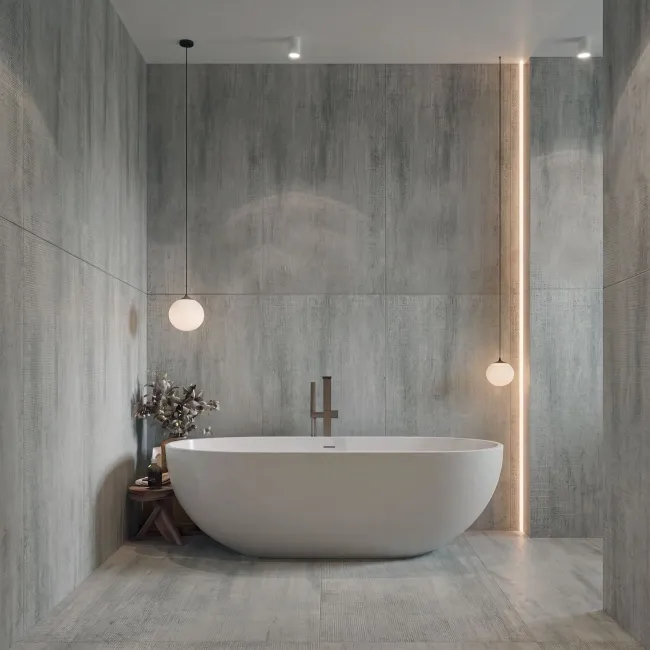 Roca Nolita Anthracite Concrete Look Matt Porcelain Tile 600x1200mm