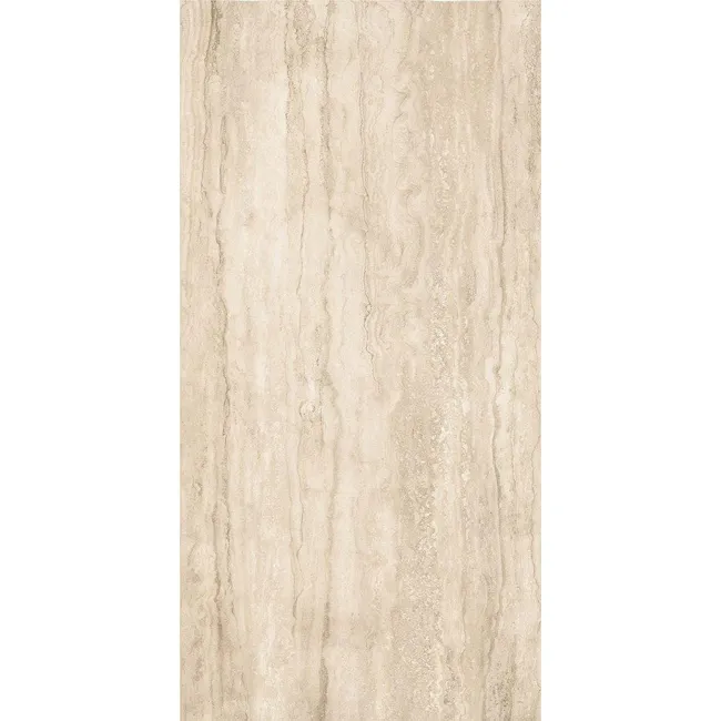 Travertine Cream Vein Cut Travertine Look Matt Porcelain Tile 600x1200mm
