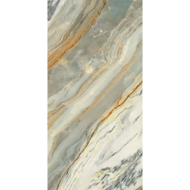 Paonazzo Green Marble Look Polished Porcelain Tile 600x1200mm