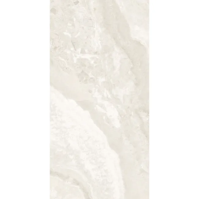 Royal Onyx Look Ivory Polished Porcelain Tile 600x1200mm