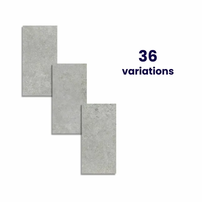 Roca Limestone Look Grey Matt Porcelain Tile 300x600mm