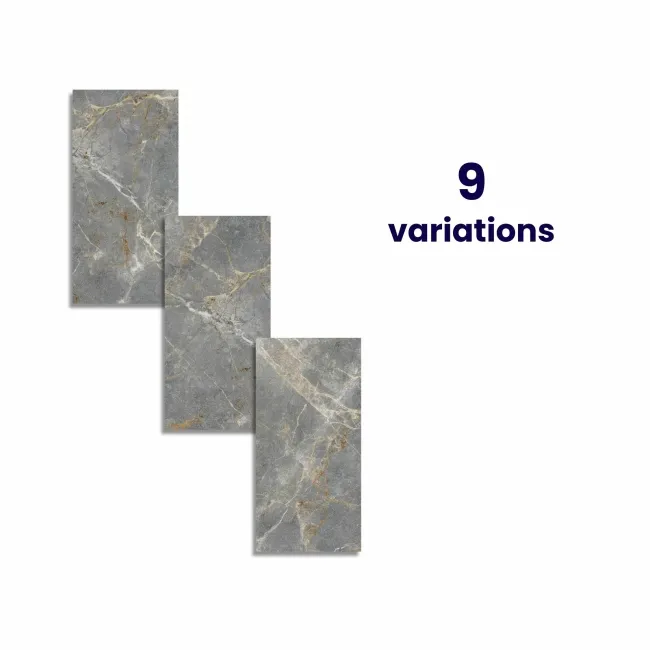 Harmony Grey Marble Look Matt Porcelain Tile 600x1200mm