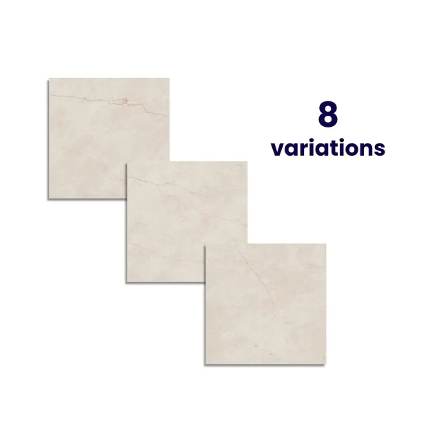Roca Crema Delicato Marble Look Matt Large Porcelain Tile 1200x1200mm