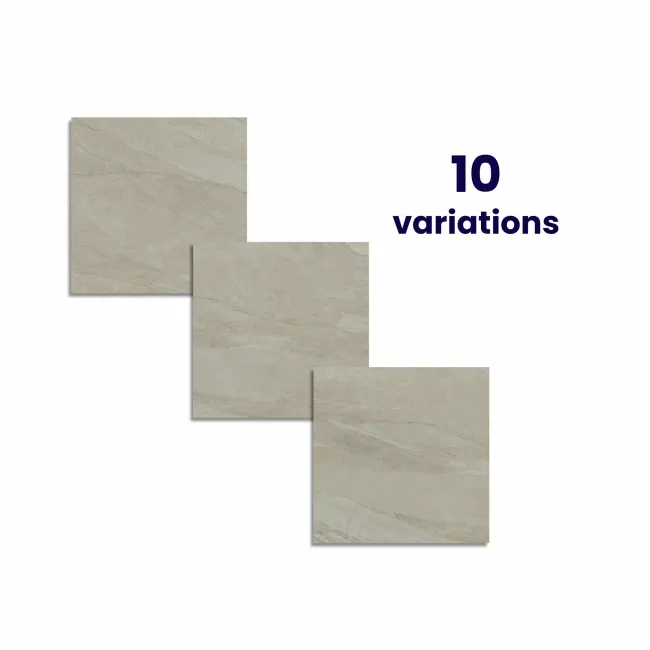 Halley Beige Slate Effect Matt Large Porcelain Floor Tile 1000x1000mm
