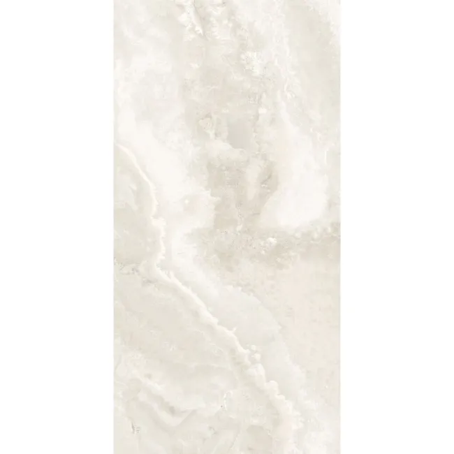 Royal Onyx Look Ivory Polished Porcelain Tile 600x1200mm