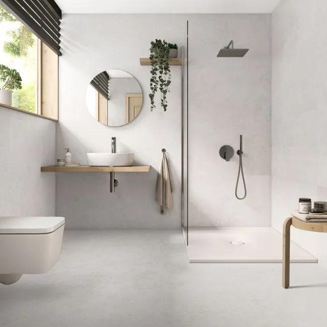 Roca Limestone Look White Matt Porcelain Tile 600x1200mm