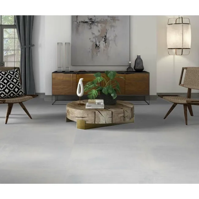 Maddox White Concrete Look Slip Resistant Porcelain Tile 605x605mm