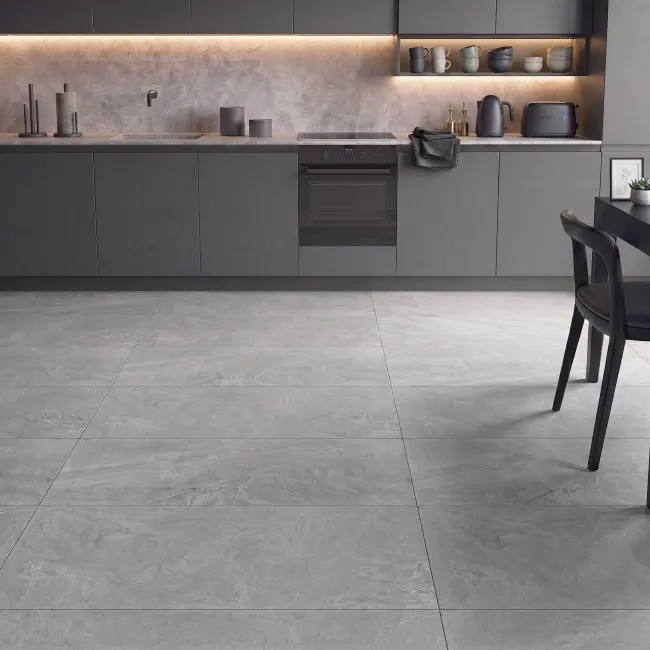 Arden Grey Stone Look Slip Resistant Porcelain Tile 600x1200mm