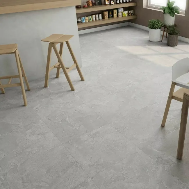 Roca Avalon Grey Stone Look Matt Porcelain Floor Tile 600x600mm