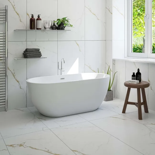 Carrera Gold Marble Look Matt Porcelain Tile 600x1200mm