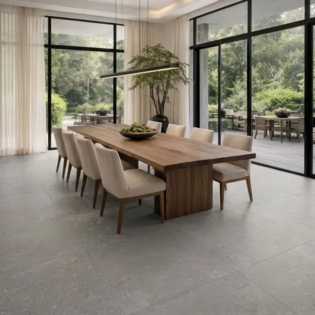 Cobbles Taupe Stone Look Matt Ceramic Tile 600x600mm