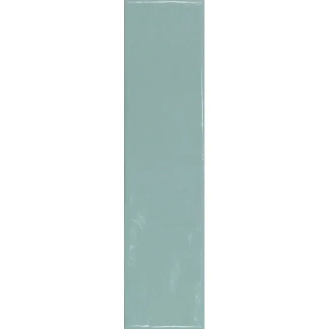 Cottage Green Brick Look Gloss Ceramic Tile 75x300mm