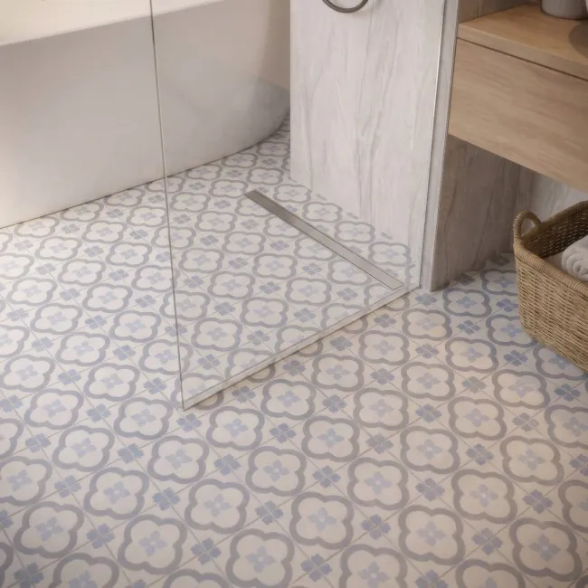 Delfos Grey Mixed Pattern Look Slip Resistant Porcelain Tile 200x200mm