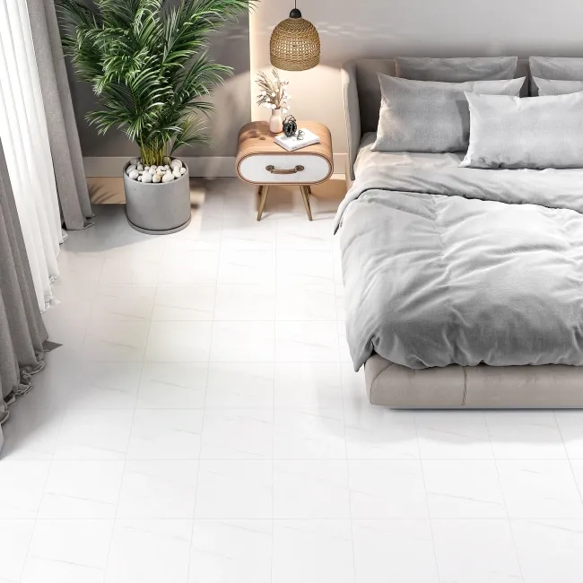 Imperium Dolomite White Marble Look Matt Porcelain Tile 333x333mm