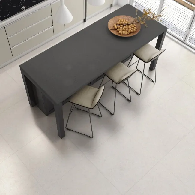 Everlast White Limestone Look Matt Porcelain Tile 600x600mm