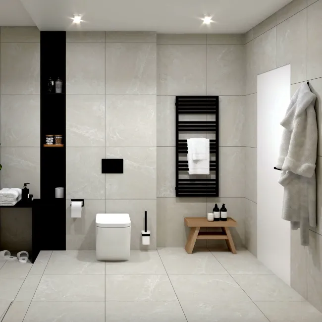 Arden Light Grey Stone Look Slip Resistant Porcelain Tile 600x600mm