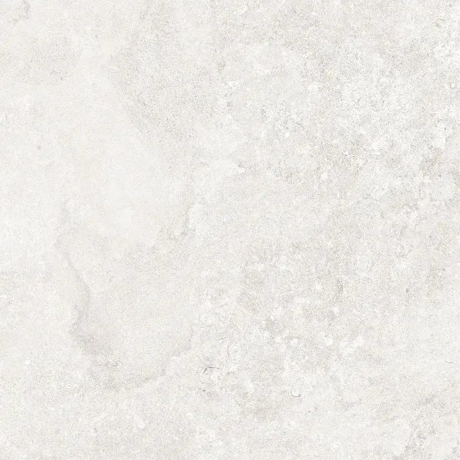 Pero White Cross Travertine Look Matt Porcelain Tile 600x600mm