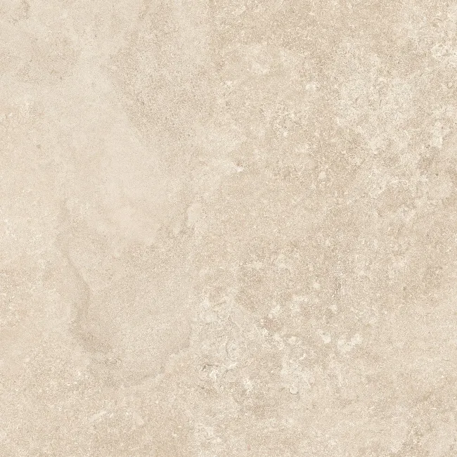 Pero Beige Cross Travertine Look Matt Porcelain Tile 600x600mm