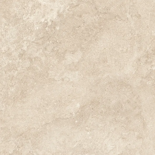 Pero Beige Cross Travertine Look Matt Porcelain Tile 600x600mm