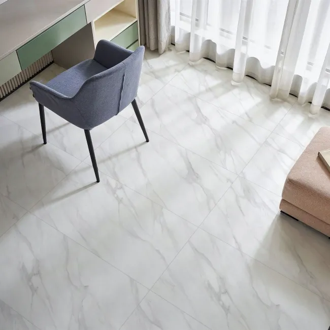 Polar White Marble Look Matt Porcelain Tile 600x1200mm