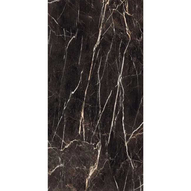 Laurent Black Marble Look Baby Skin Porcelain Tile 600x1200mm