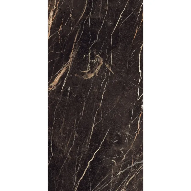 Laurent Black Marble Look Matt Porcelain Tile 600x1200mm