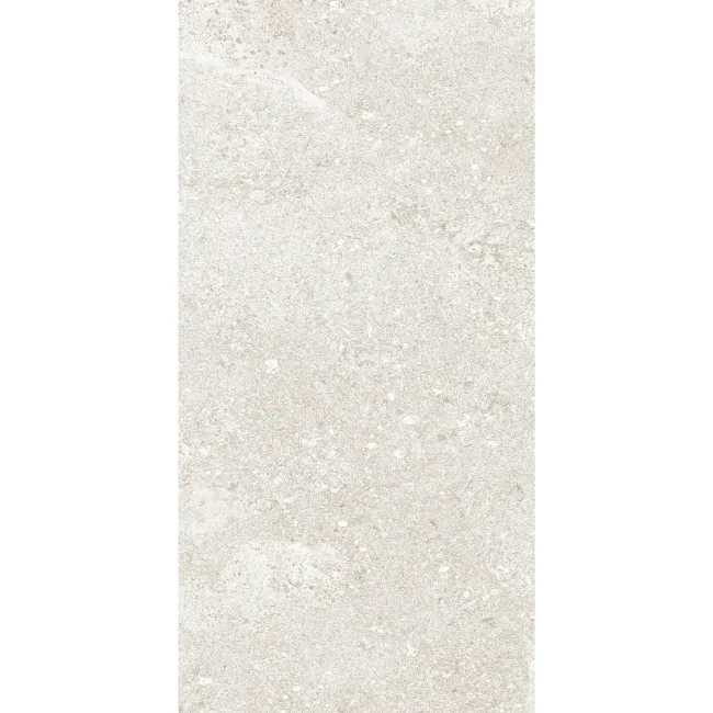 Granada White Limestone Look Matt Porcelain Tile 298x600mm