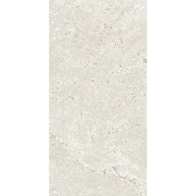 Granada White Limestone Look Matt Porcelain Tile 298x600mm