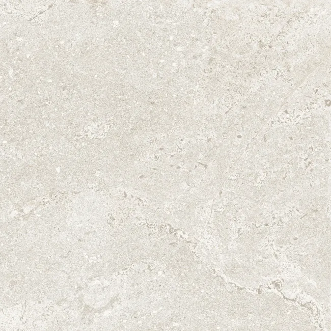 Granada White Limestone Look Matt Porcelain Tile 600x600mm