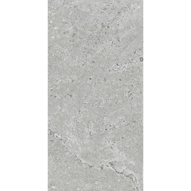 Granada Grey Limestone Look Matt Porcelain Tile 298x600mm