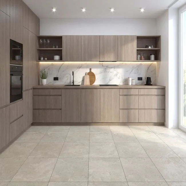 Granada Beige Limestone Look Matt Porcelain Tile 600x600mm