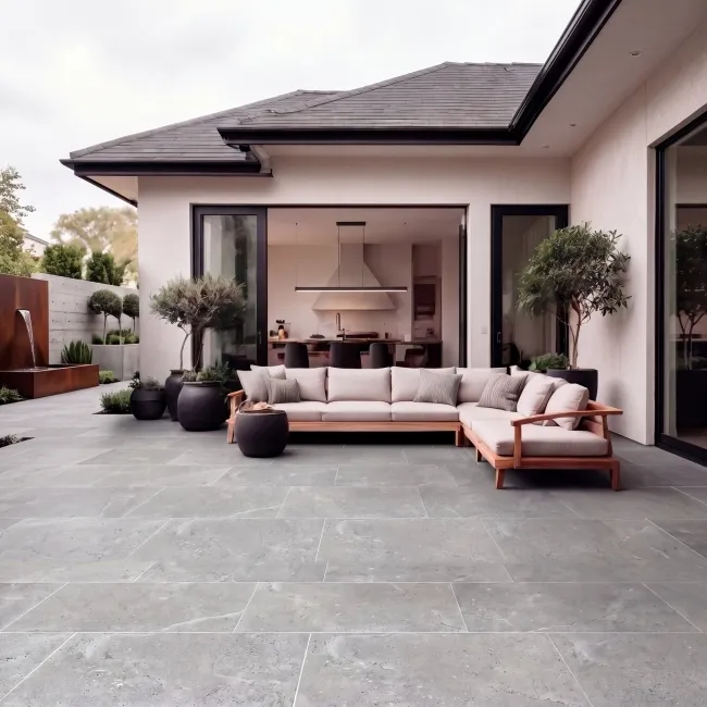Granada Grey Limestone Look Matt Porcelain Tile 600x1200mm