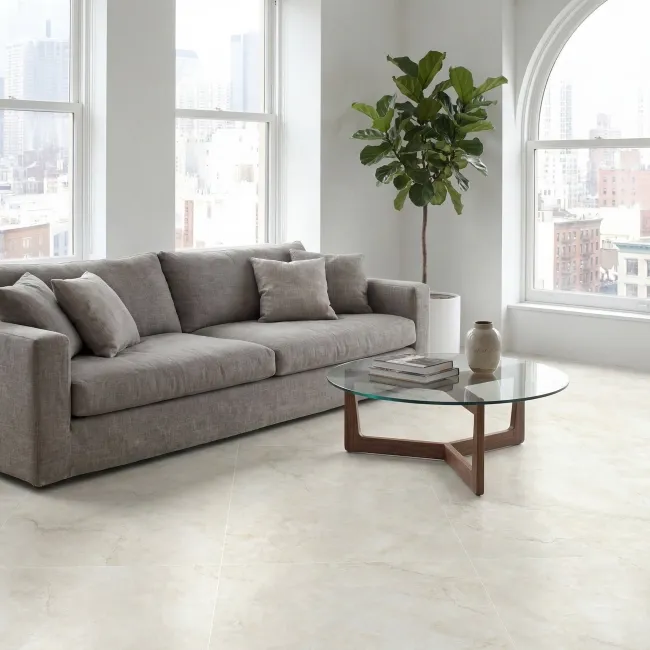 Isla Beige Marble Look Matt Porcelain Tile 600x1200mm