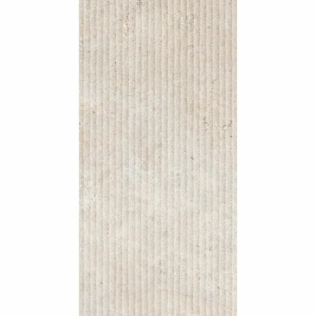 Roca Limestone Look Decor Ivory Matt Ceramic Wall Tile 300x600mm