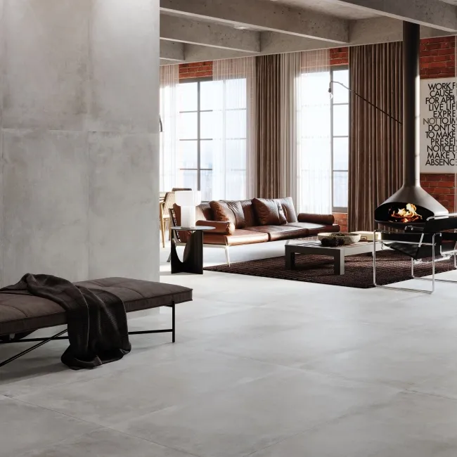 Maddox Cream Concrete Look Matt Porcelain Tile 600x1200mm