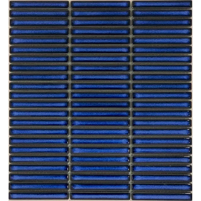 Shadow Blue Gloss Porcelain KitKat Mosaic 282x308mm