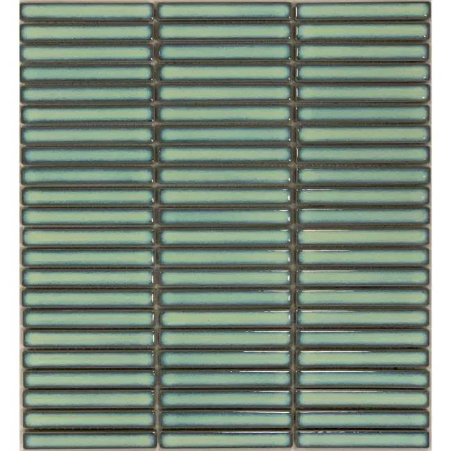 Antique Green Gloss Porcelain KitKat Mosaic 292x308mm