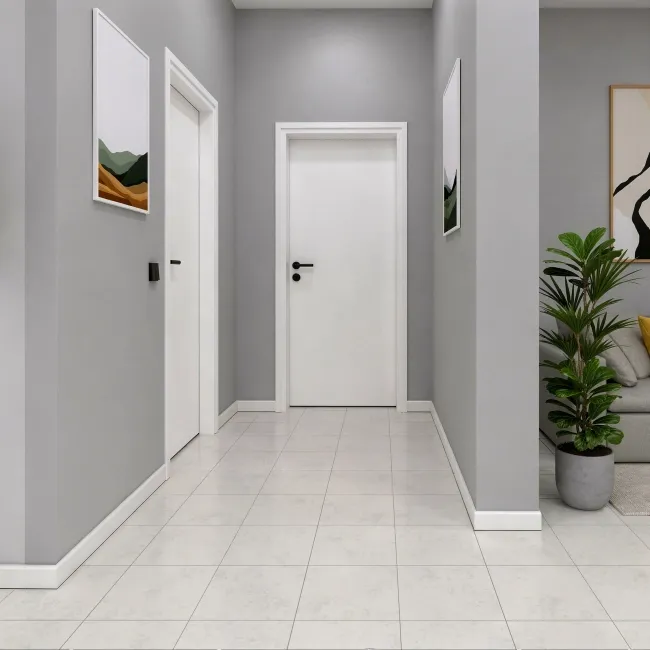 Alice White Concrete Look Matt Porcelain Tile 298x298mm