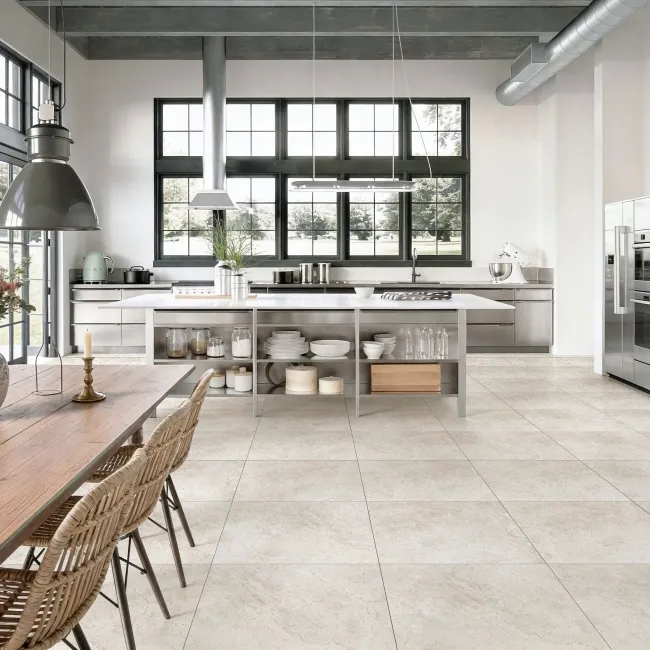 Bourke Beige Stone Look Matt Porcelain Tile 600x600mm