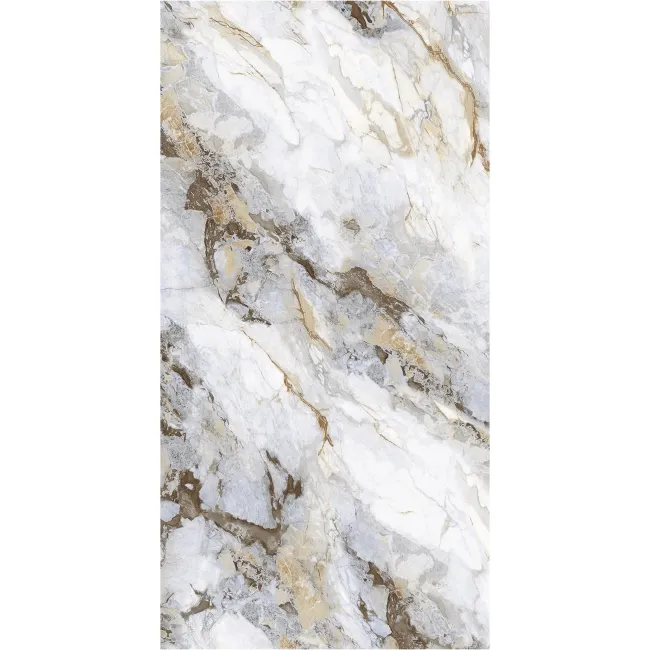 Pienza Grey Marble Look Polished Porcelain Tile 600x1200mm
