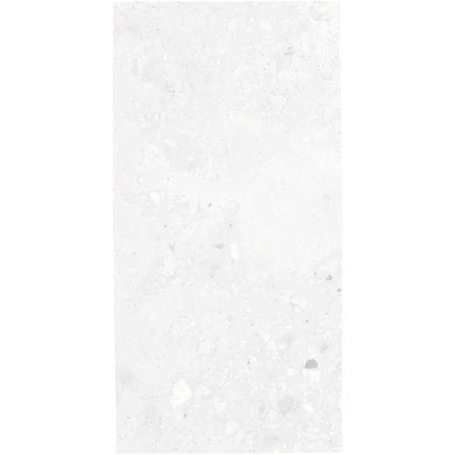 Port White Terrazzo Look Matt Porcelain Tile 300x600mm