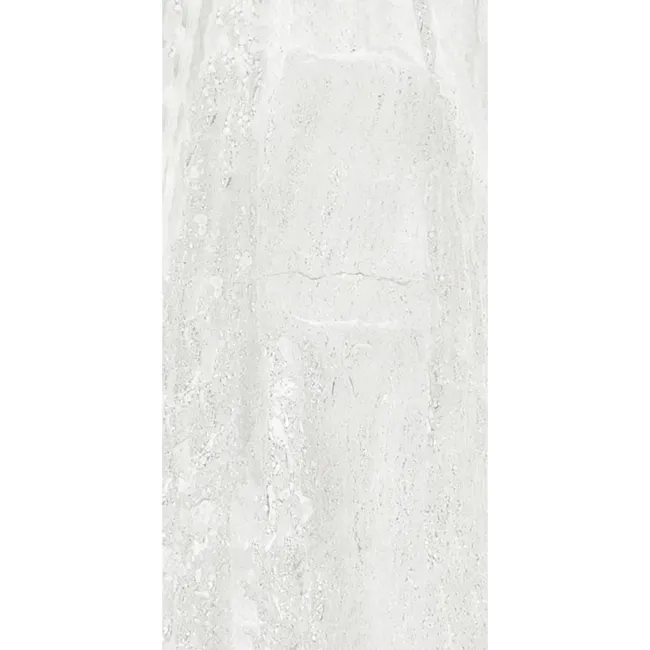 Antalya White Vein Cut Travertine Look Glossy Ceramic Tile 600x300mm