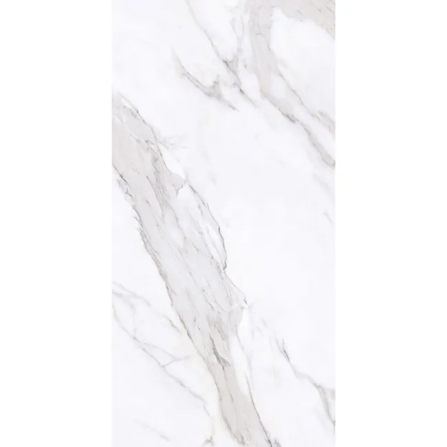Vintage White Marble Look Gloss Ceramic Tile 300x600mm