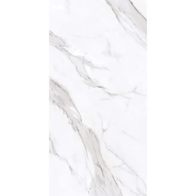 Vintage White Marble Look Gloss Ceramic Tile 300x600mm