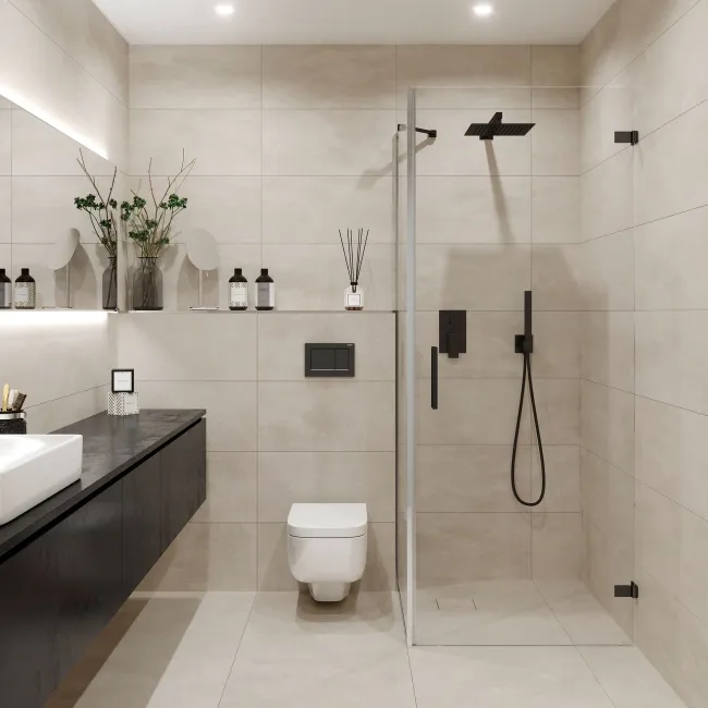 Crea Ivory Cross Travertine Look Matt Porcelain Tile 300x600mm