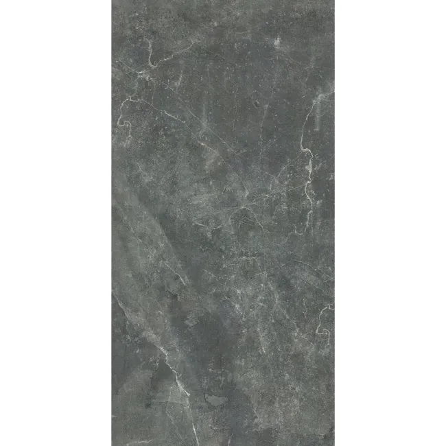 Quanta Dark Grey Marble Look Lappato Porcelain Tile 600x1200mm