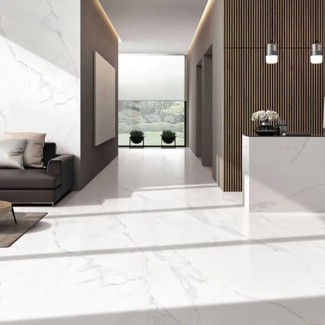 Greenland White Marble Look Lappato Porcelain Tile 1200x600mm