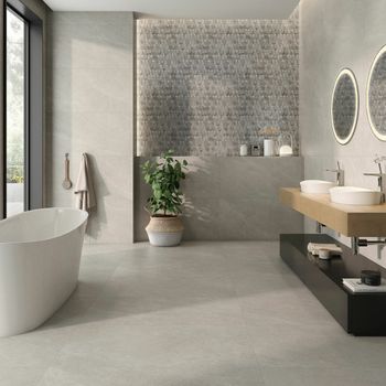 Scale Looking Tile Roca Rivere Grey Marble Look Matt Porcelain Tile 600x1200mm | Tile ...
